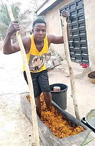 This is how Sweet Nsukka Palm oil is prepared