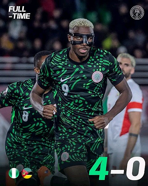 Super Eagles Soar: Nigeria Dismantles Mozambique to Reach AFCON Quarter-Finals
