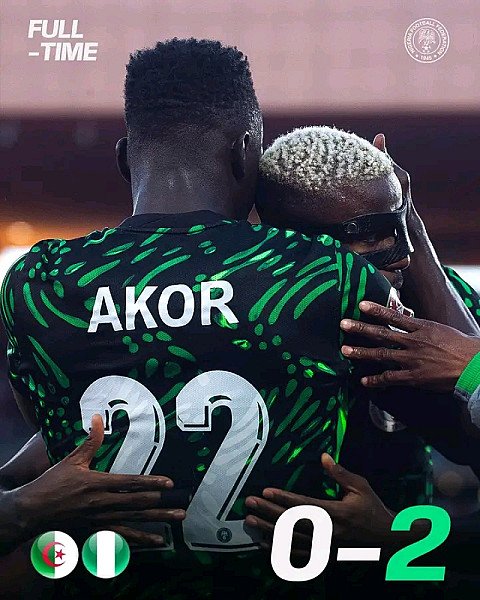 Super Eagles Soar to AFCON Semi-Finals with 2-0 Win Over Algeria
